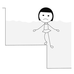 enfant à la piscine