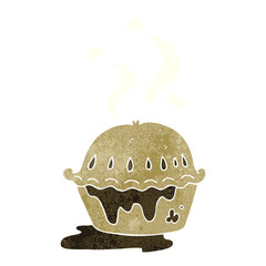 retro cartoon hot pie