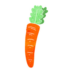 retro cartoon carrot