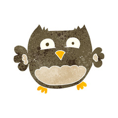 retro cartoon owl
