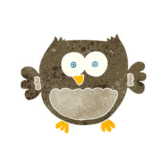 retro cartoon owl