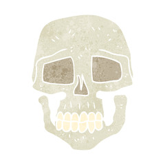 retro cartoon skull