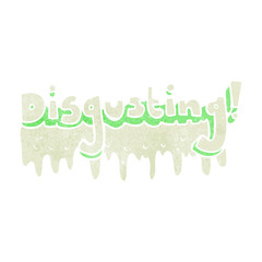 retro cartoon disgusting symbol