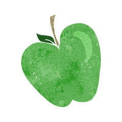 retro cartoon apple