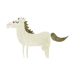 retro cartoon horse