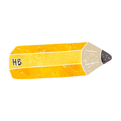 retro cartoon pencil