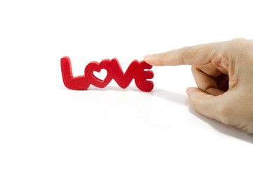 love word on white background