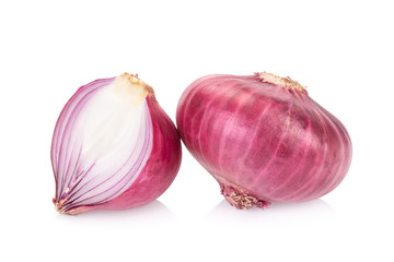shallots isolated on white background