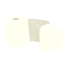 retro cartoon toilet roll