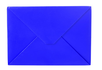blue envelope isolated on white