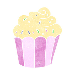 retro cartoon cupcake