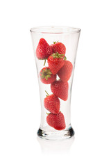 Red berry strawberry isolated on white background