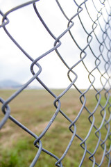 Fototapeta premium metal chain link fence