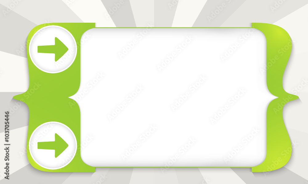 Poster abstract square brackets for entering text with two arrows