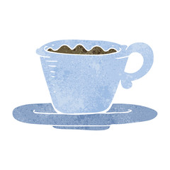 retro cartoon coffee cup