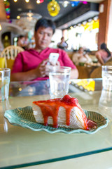 strawberry crape cake