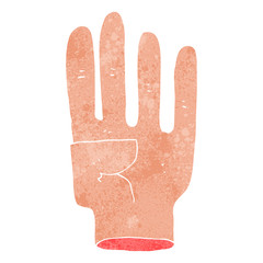 retro cartoon hand
