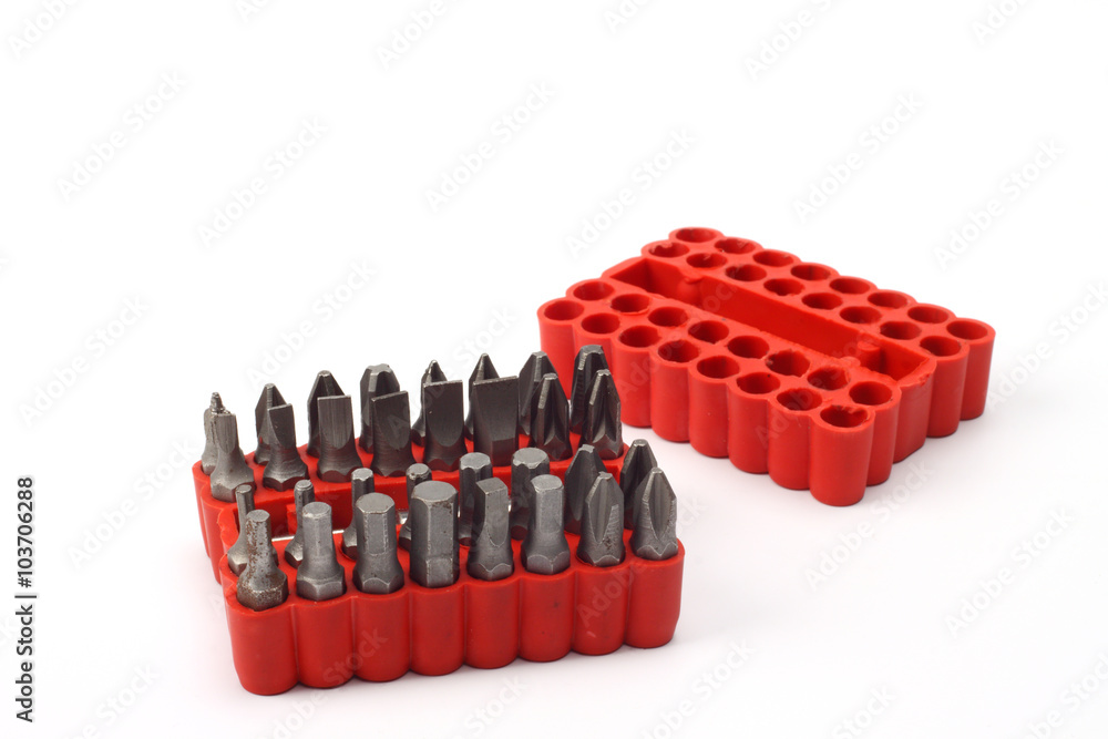 Sticker screwdriver bits