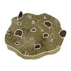 retro cartoon chocolate chip cookie
