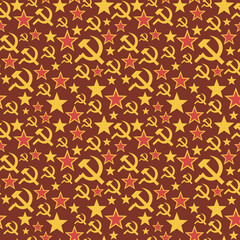 Soviet Union seamless pattern.