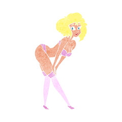 retro cartoon pin up girl