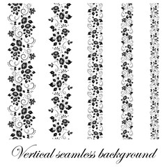 Floral seamless border