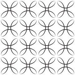 Geometric black-white seamless pattern. Abstract ethereal background. Vector illustration.