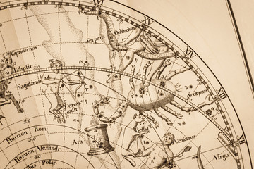 アンティークの天体図