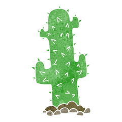 retro cartoon cactus