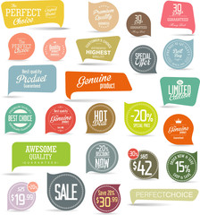 Modern sale stickers collection