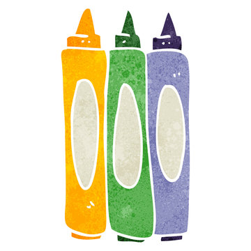 Retro Cartoon Crayons