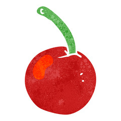 retro cartoon cherry