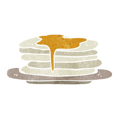 retro cartoon stack of pancakes