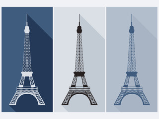 Fototapeta na wymiar Eiffel Tower. Isolated object. Paris. Vector illustration.