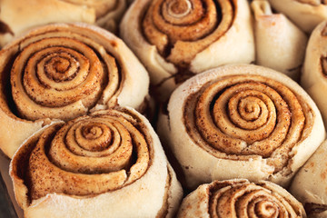 Fresh baked at home cinnamon rolls