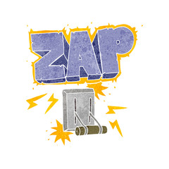 retro cartoon electrical switch zapping