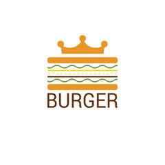 Burger king shop icon logo design