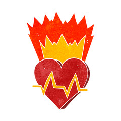 retro cartoon heart rate