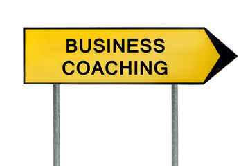 Yellow street concept business coaching sign
