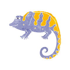 retro cartoon chameleon