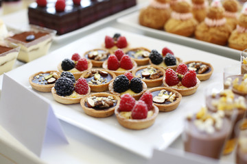 Desserts on a table at a ceremony