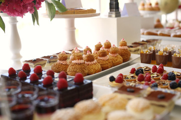 Desserts on a table at a ceremony