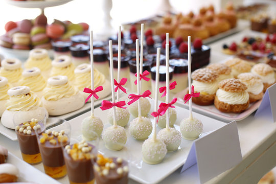 Desserts on a table at a ceremony