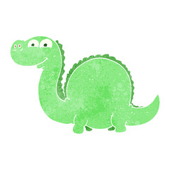 retro cartoon dinosaur