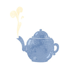 retro cartoon teapot
