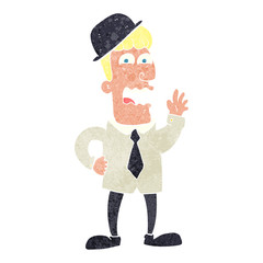 retro cartoon businessman