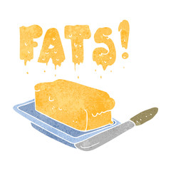 retro cartoon butter fats