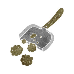 retro cartoon dust pan