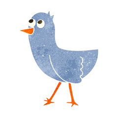 retro cartoon bird