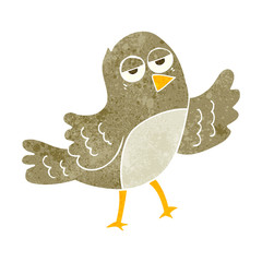 retro cartoon bird